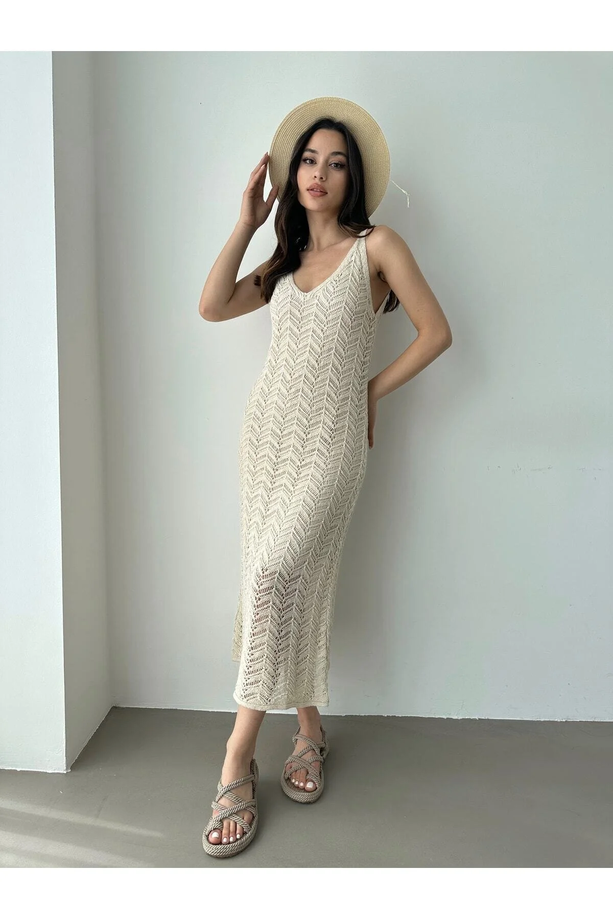 BEJNA  Kleid - Beige - A-Linie