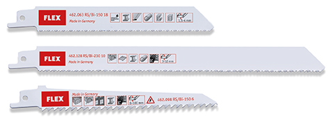 Flex-tools Tilbehør 462179 Bajonettsagbladsett for plast/tre/metall RS/Bi 3 deler