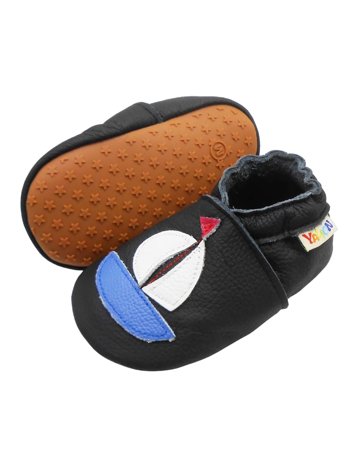 Yalion Leder-Krabbelschuhe 