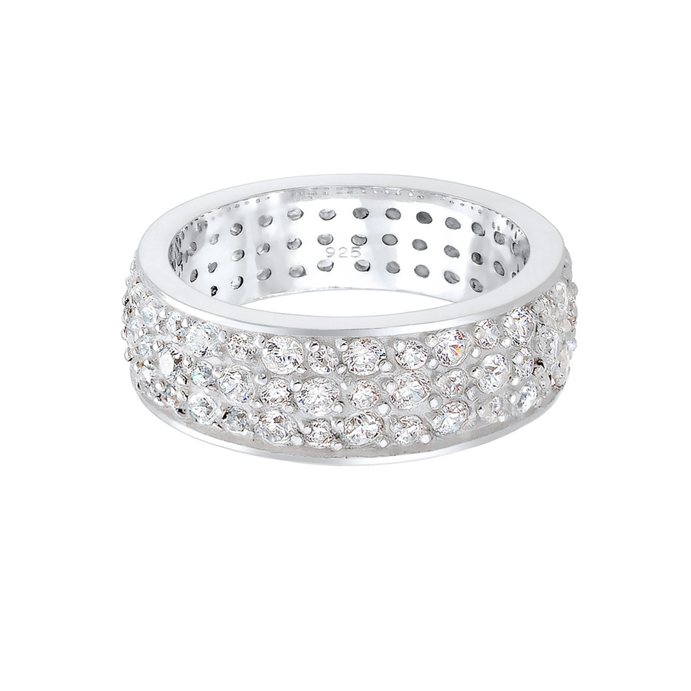 Elli PREMIUM Elli PREMIUM Bague Classique Bague Femme - (925/1000) Argent Cristal Zircone Bague