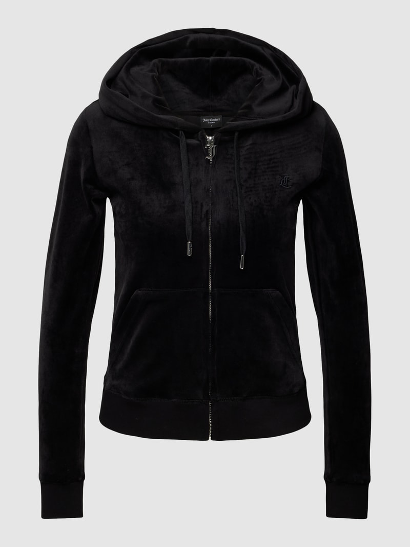 Sweatjacke mit Reißverschluss Modell 'ROBERTSON' in schwarz