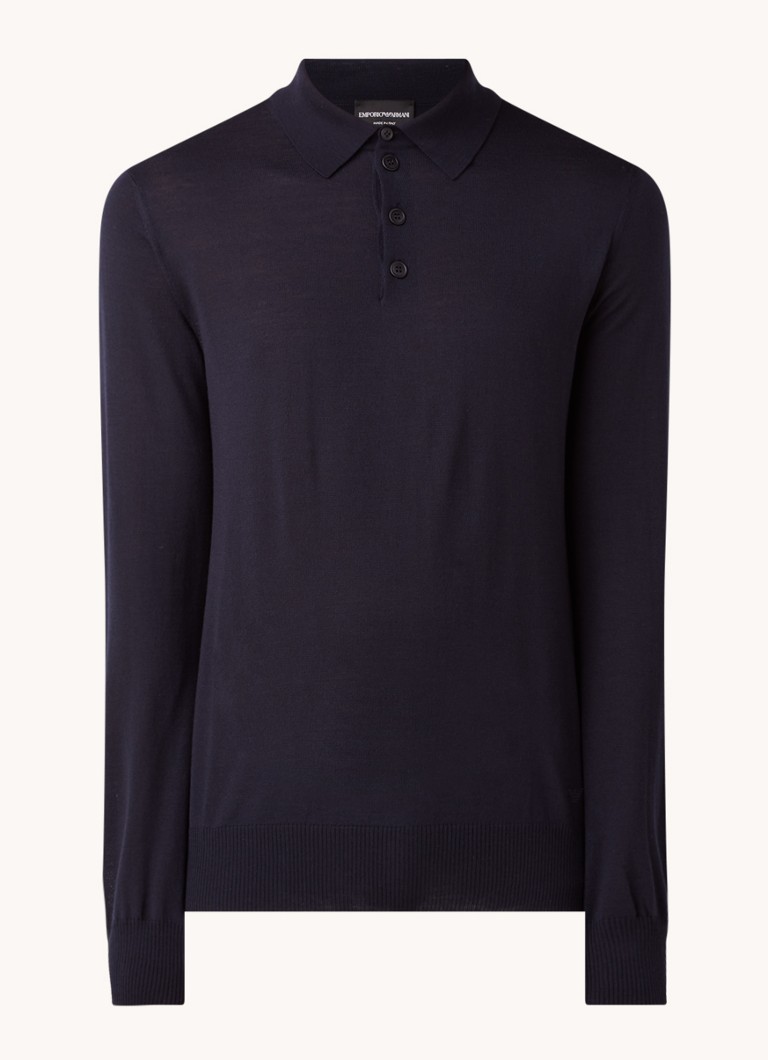 Emporio Armani polo majica regularnog kroja od fino pletene vune