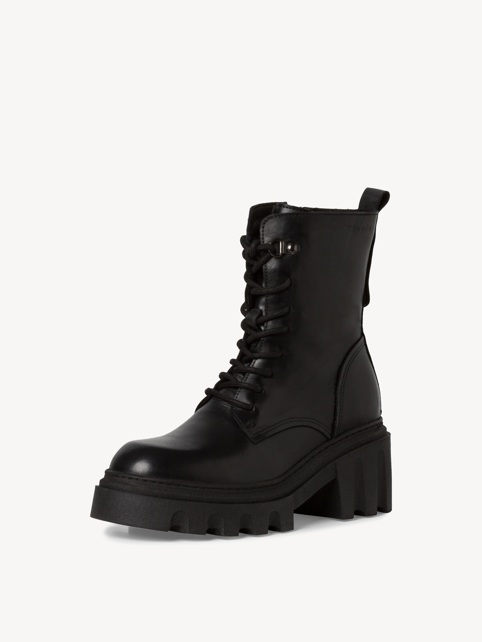 Bottine en cuir - noir