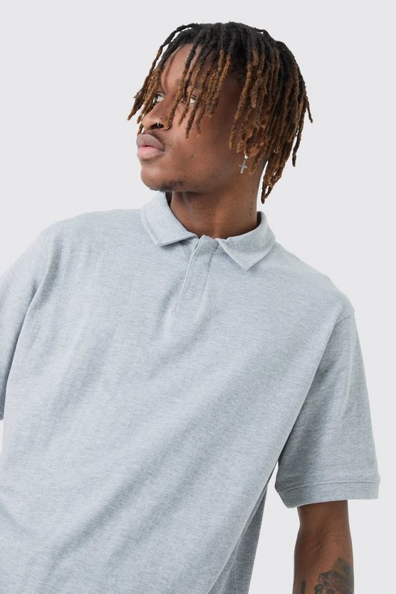 Tall Poloshirt mit Knopfleiste