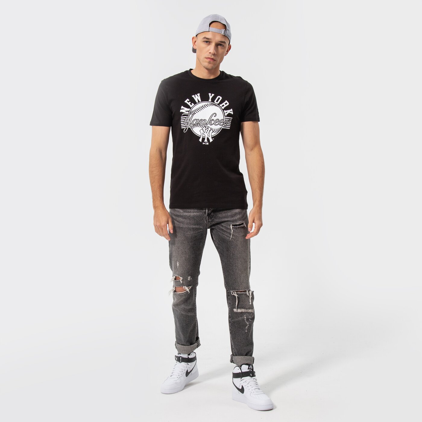 NEW ERA T-SHIRT TEE NYY BLK Schwarz
