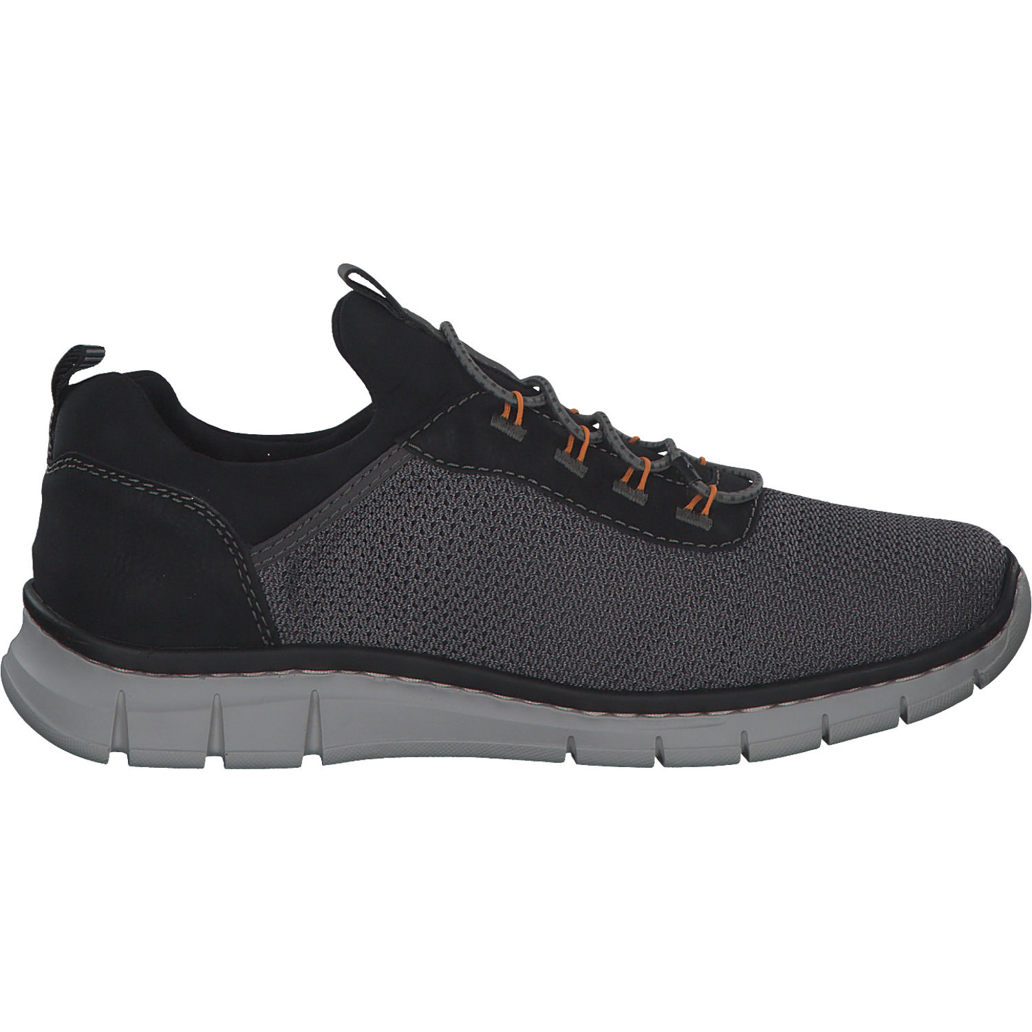 Rieker B7753, Slip-On-Sneaker, Herren, cenere/cenere/schwarz/schwarz