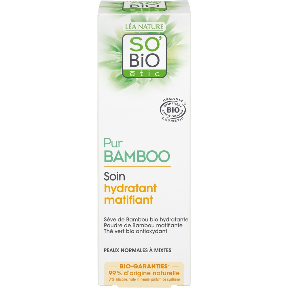 LÉA NATURE SO BiO étic Soin hydratant matifiant, Peaux normales à mixtes, Pur Bamboo Soin