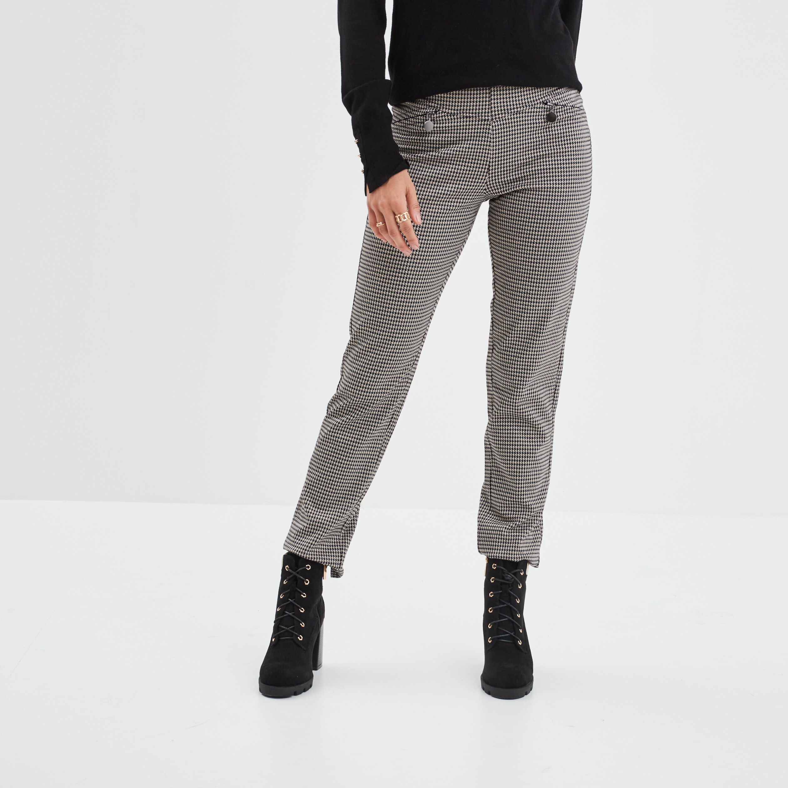 Pantalon slim ajusté 7 8ème beige femme | La Halle