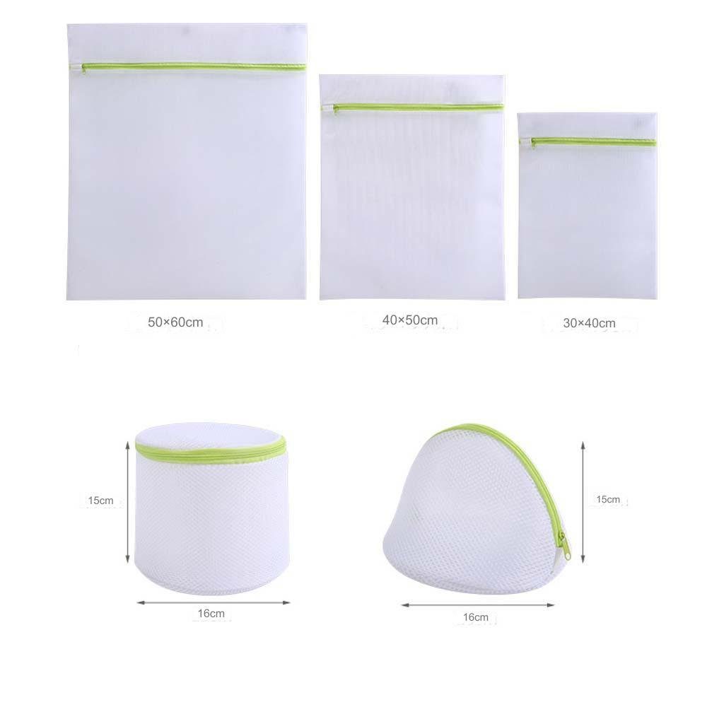 aikidio Wäschenetz Wäschesack 6er Set Haushalt Wäsche Mesh Taschen mit Reißverschluss,(6-St)