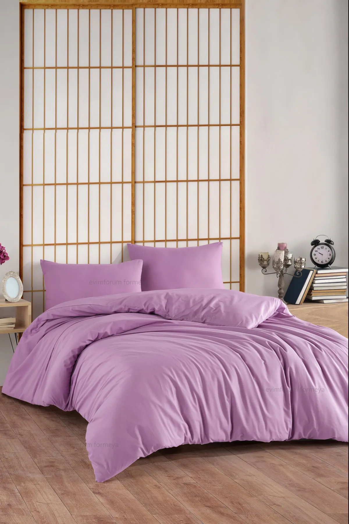 Formeya  Einzelbettbezug-Set aus 100 % Baumwolle mit elastischem Laken, 4 Farben
