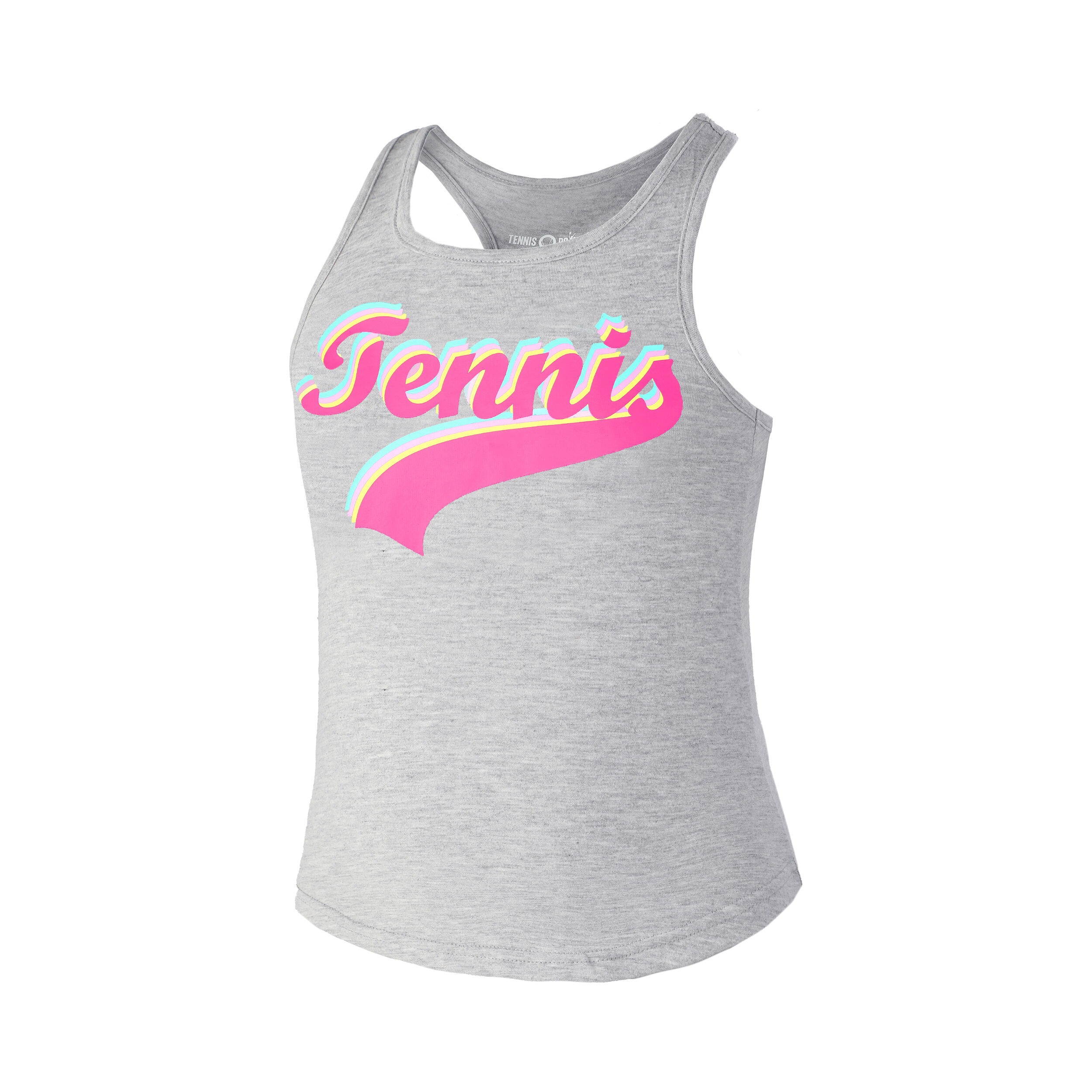 Tennis Signature Tank-Top Mädchen - Grau, Mehrfarbig