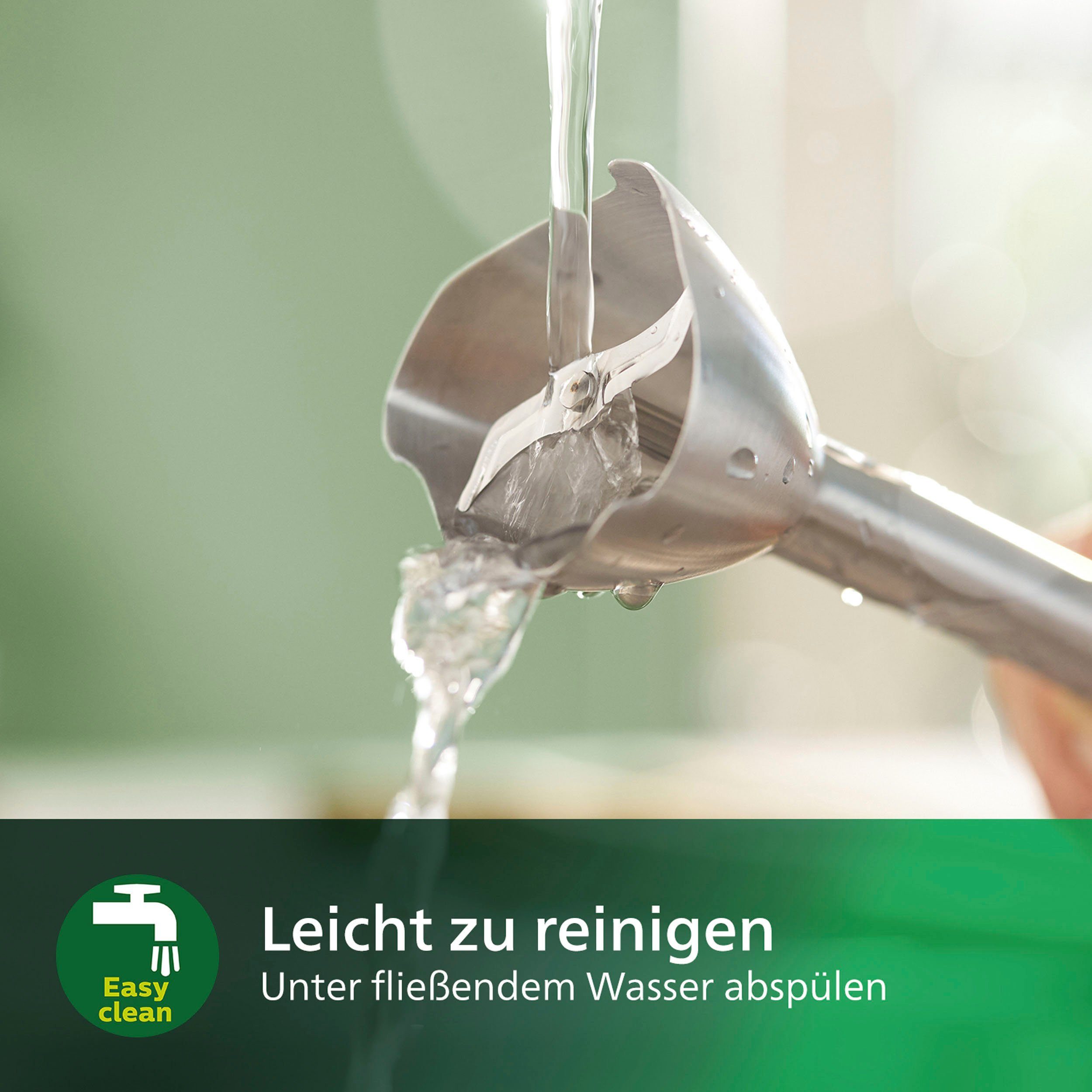 Philips Stabmixer HR2650/90 Viva, SpeedTouch, inkl. 2-in-1 Togo Trinkflasche & Mixbecher, 800 W