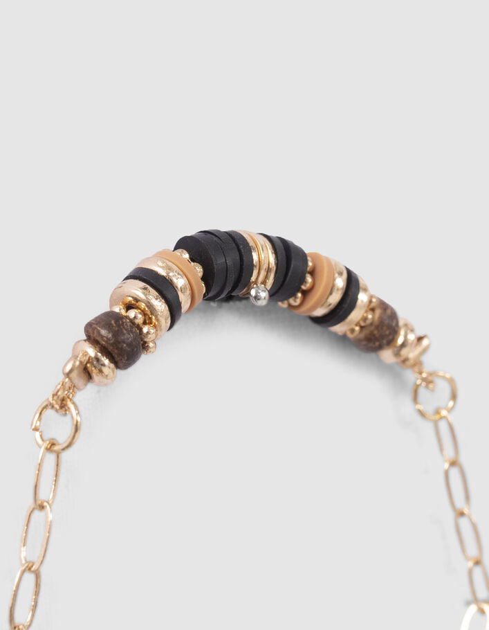 Bracelets chaînette dorée avec perles fille