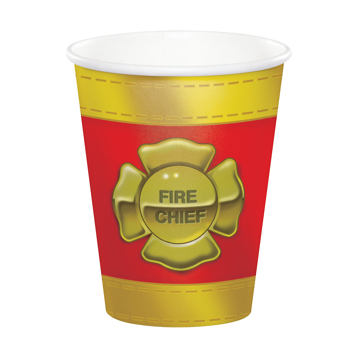 Papp-Partybecher/Trinkbecher Feuerwehr, 256 ml, 8 Stück