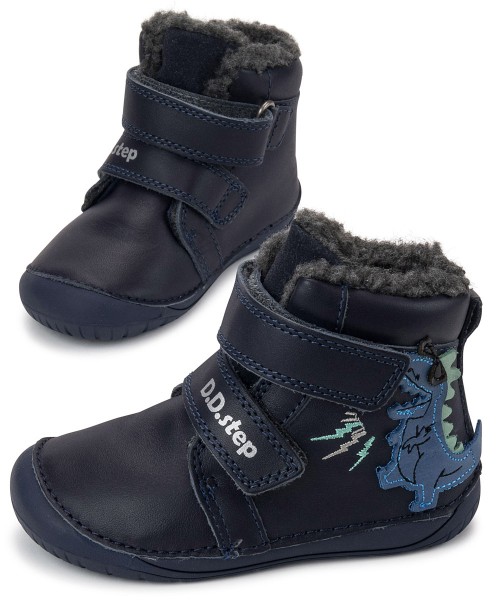 DD Step ~ Winterstiefel Klett ~ Blue Dino