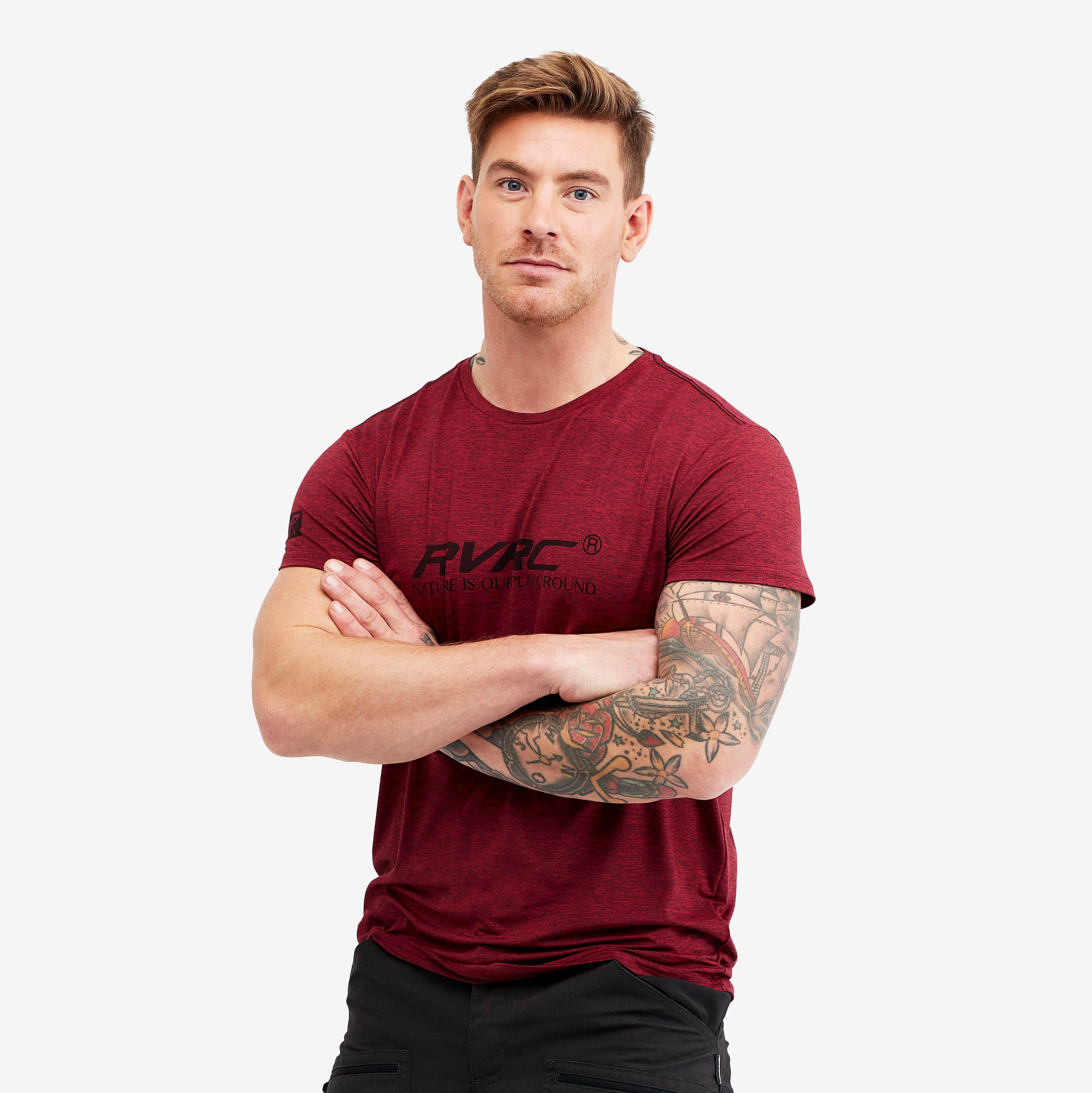 Vagabond Tee Homme Dark Red Melange