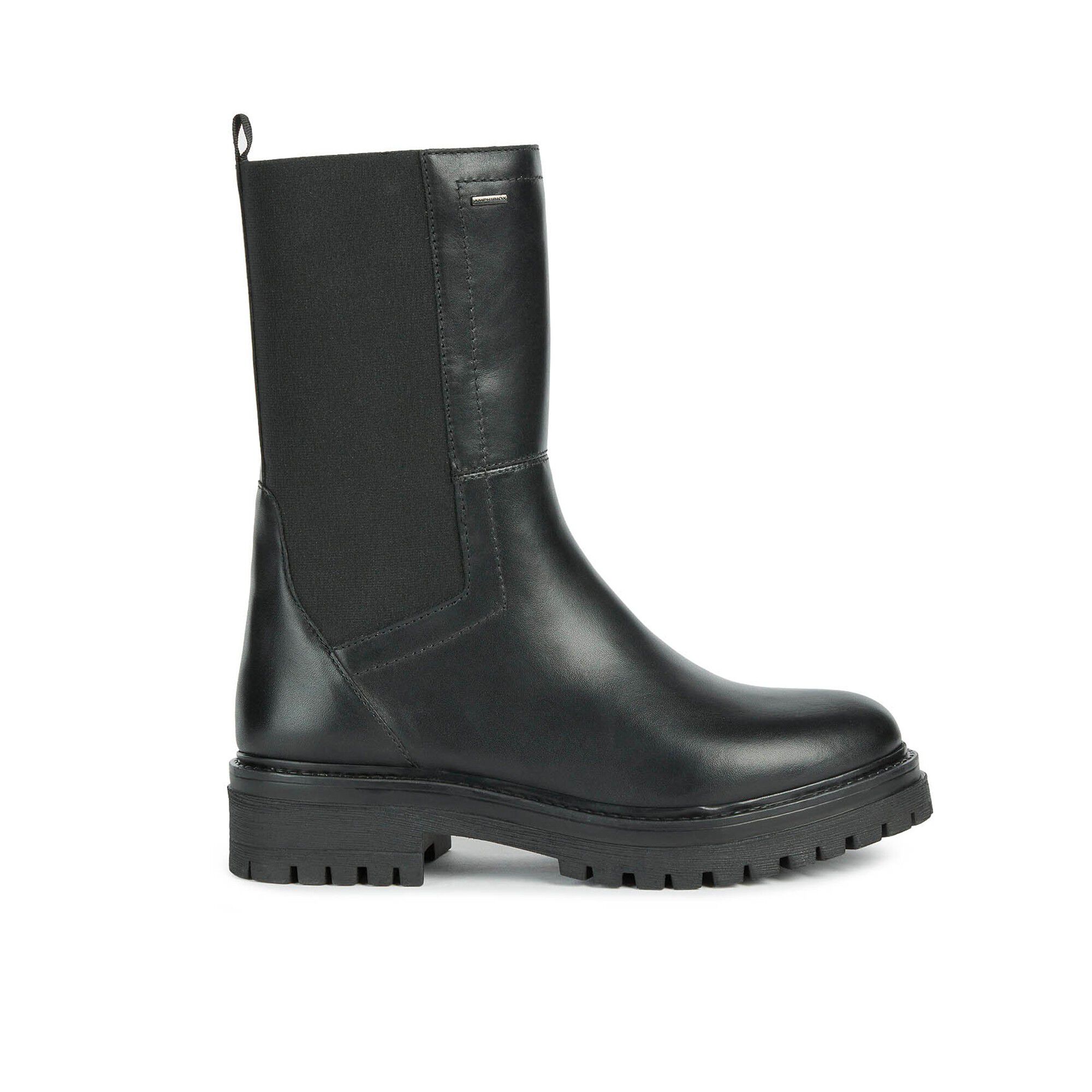 Boots mi-hautes dessus cuir