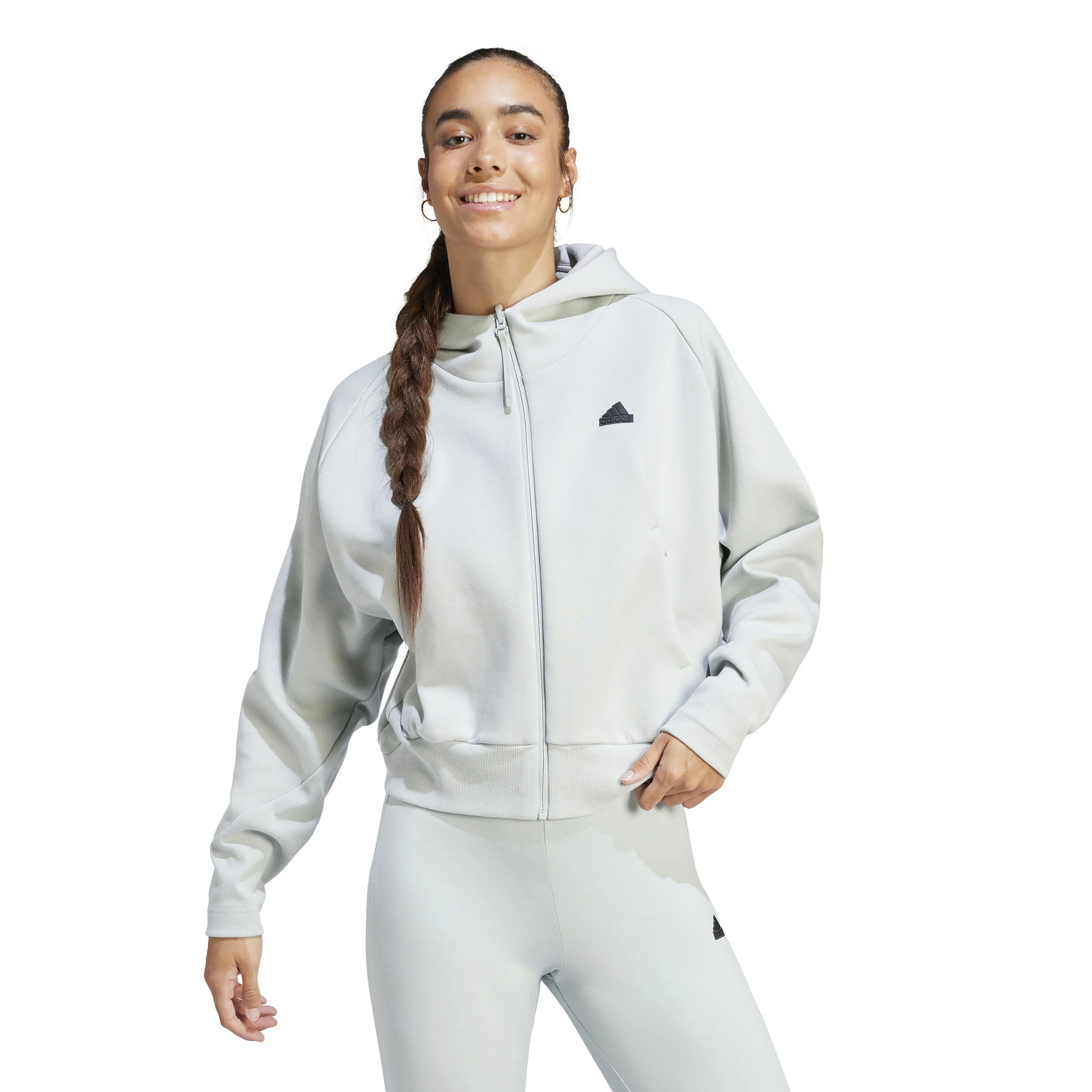 Z.N.E. Sweatjacke Damen - Silber, Grau