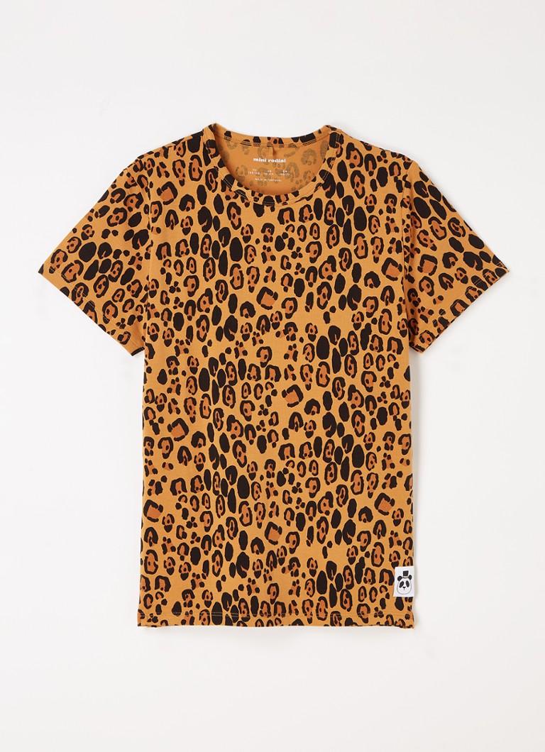 Tricou mini Rodini Leopard Lyocell cu imprimeu leopard