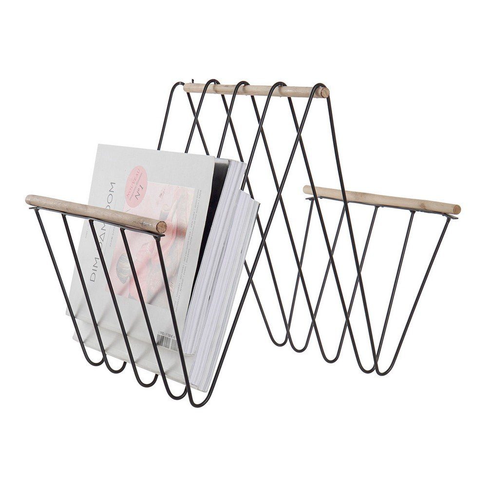 DKD Home Decor Zeitungsständer Zeitschriftenkorb Zeitschriftenständer DKD Home Decor Eisen Holz MDF