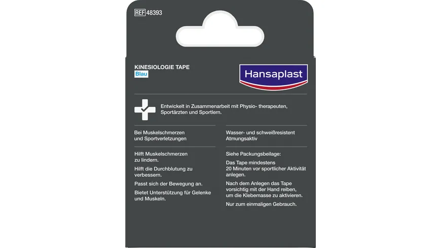Hansaplast Kinesiologie Tape Blau 5 m