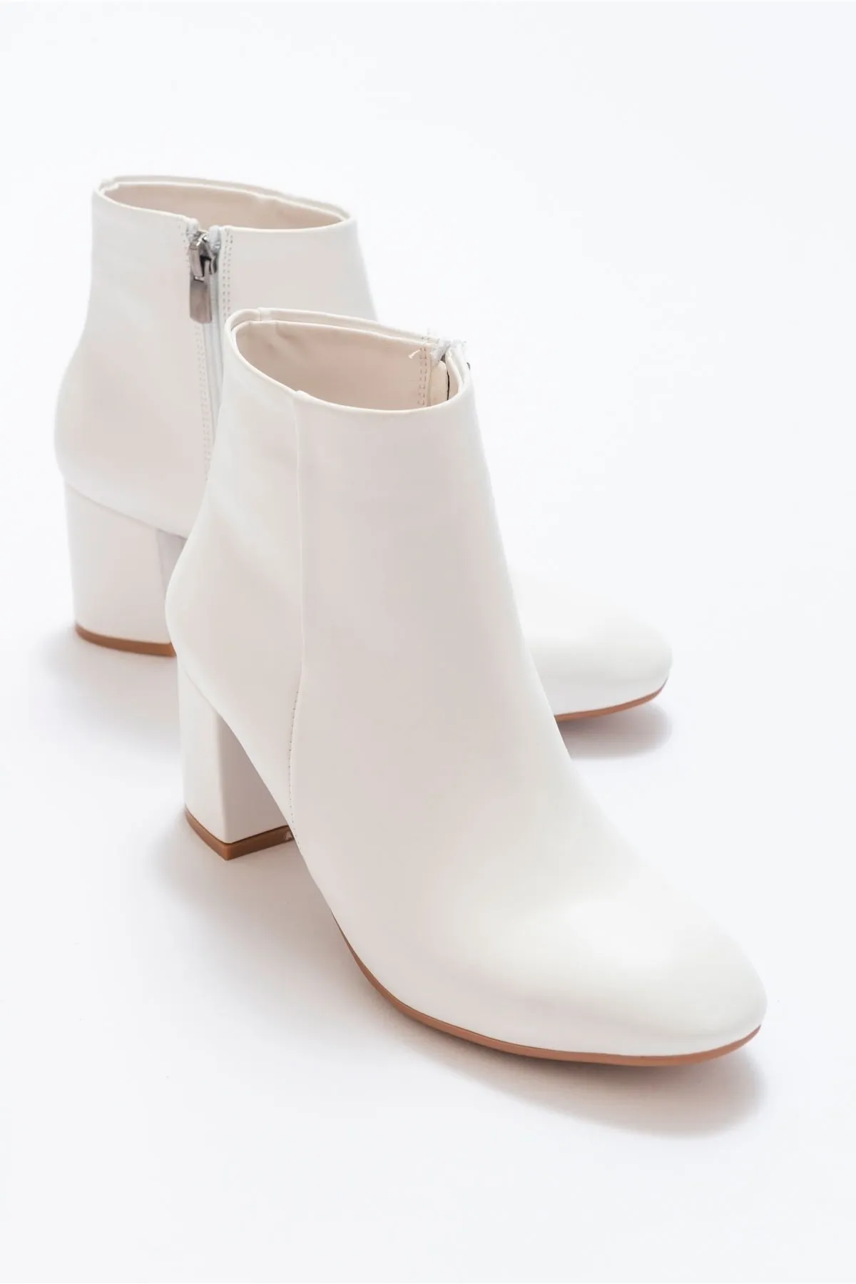 LuviShoes  Alva White Skin Damenstiefel