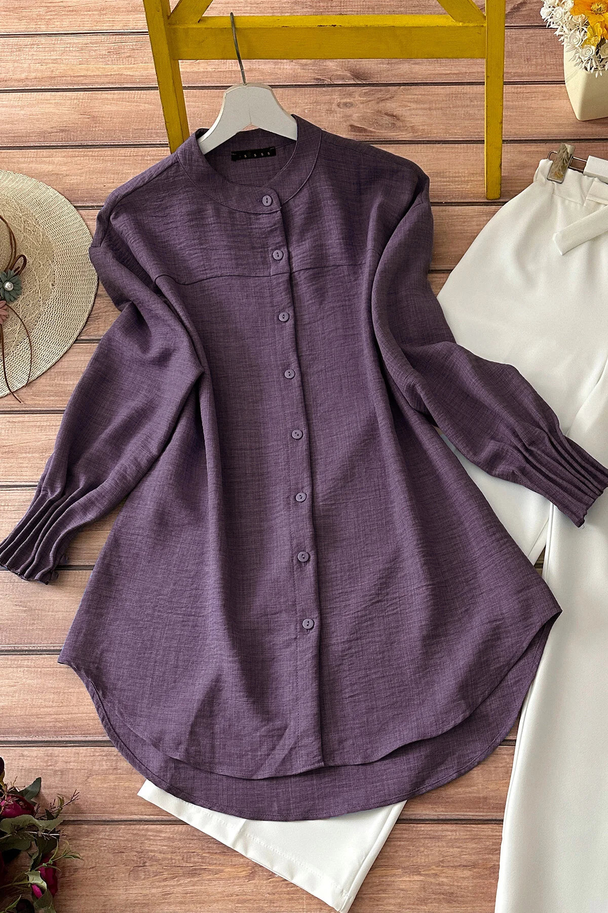 MODAQU  Tunika - Lila - Relaxed Fit