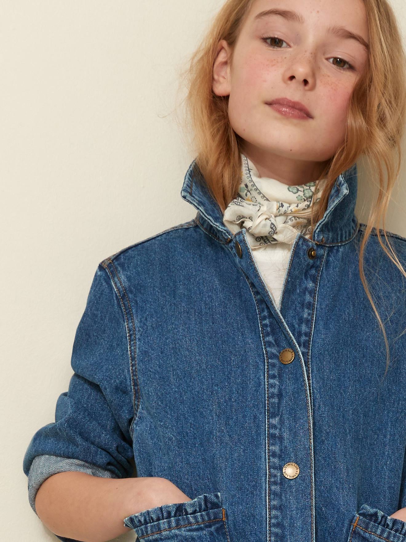 Cyrillus Mädchen Jeansjacke CYRILLUS - blue stone