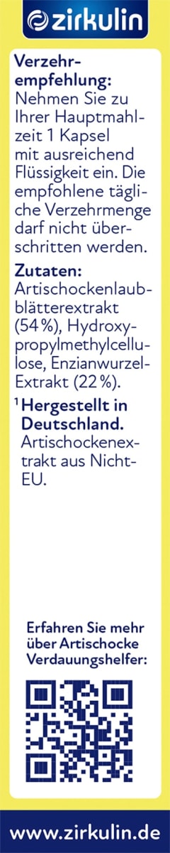 Verdauungshelfer Artischocke hochdosiert Kapseln, 14 g