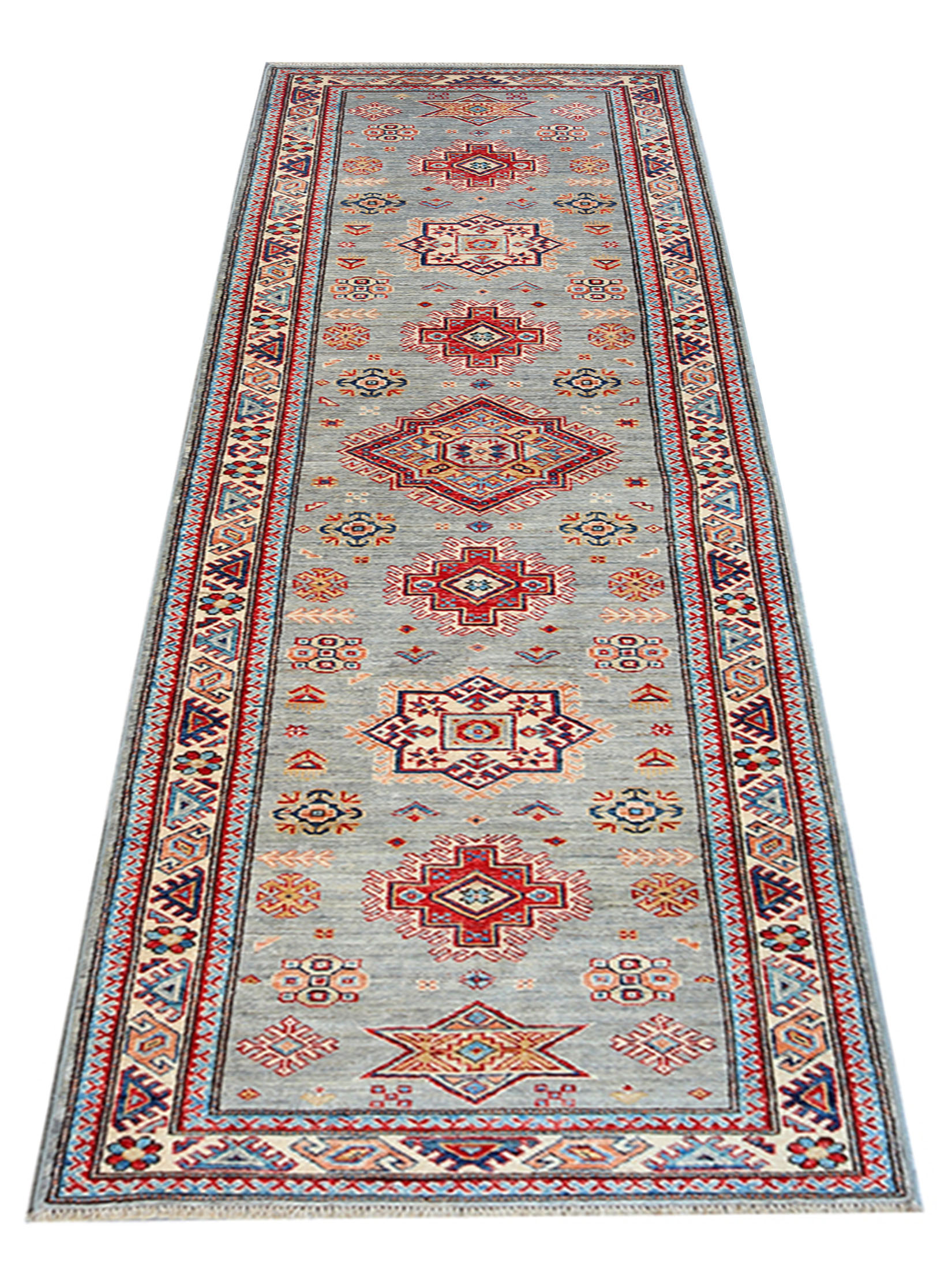 Kazak Ghazni ca. 282 x 81 cm, Unikat / Einzelstück