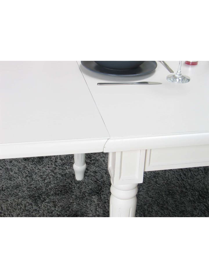ebuy24 Essgruppe Amaretta (9-teilig) Weiß 180 x 100 cm günstig kaufen onesize