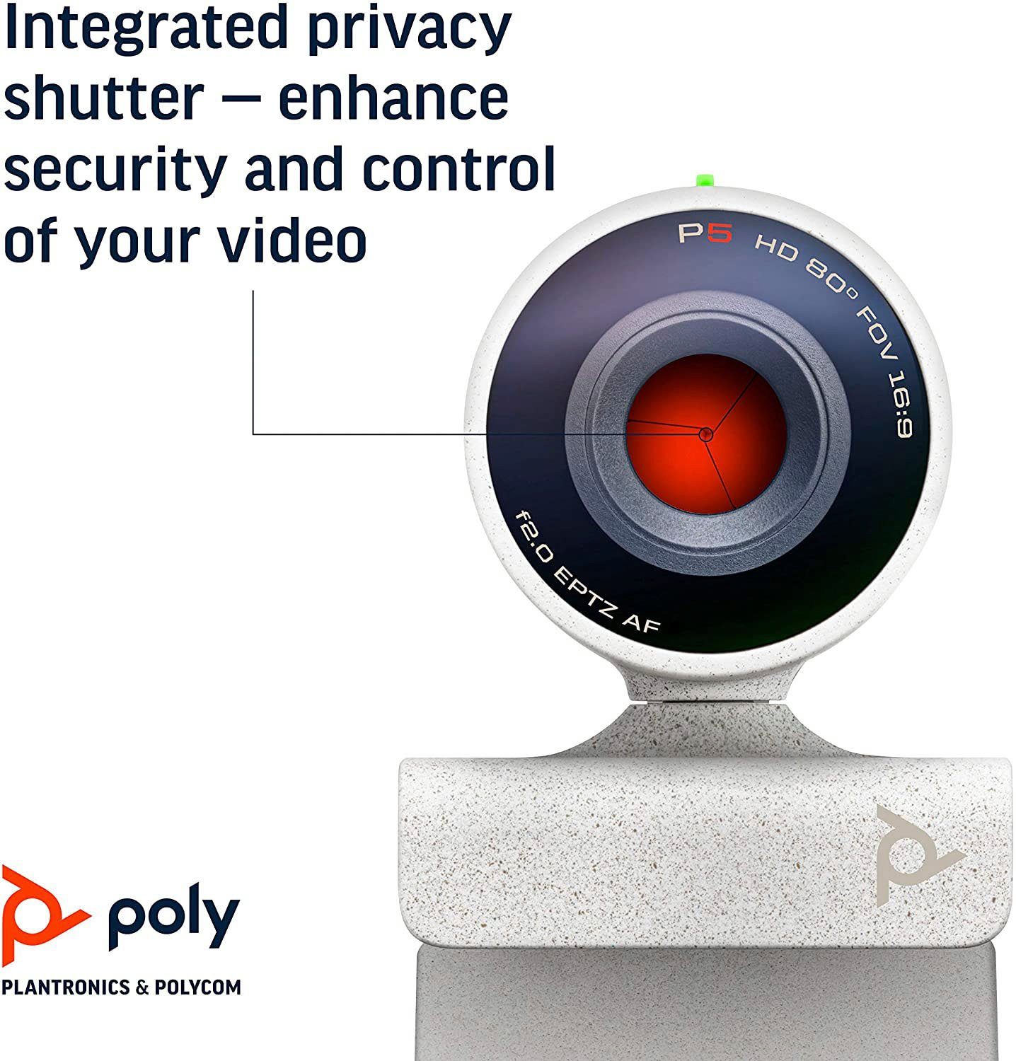Poly Studio P5 USB HD Webcam (Full HD, Bundle mit Sync 20)
