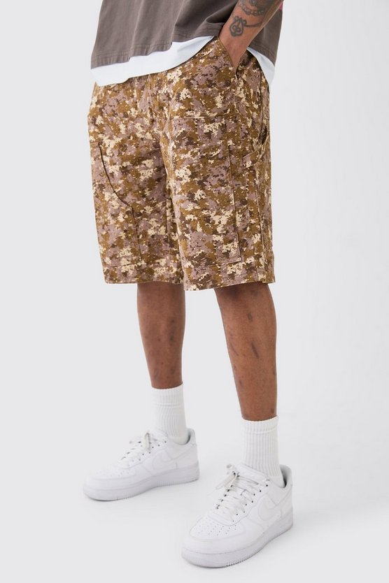 Tall Camouflage Twill Carpenter Shorts