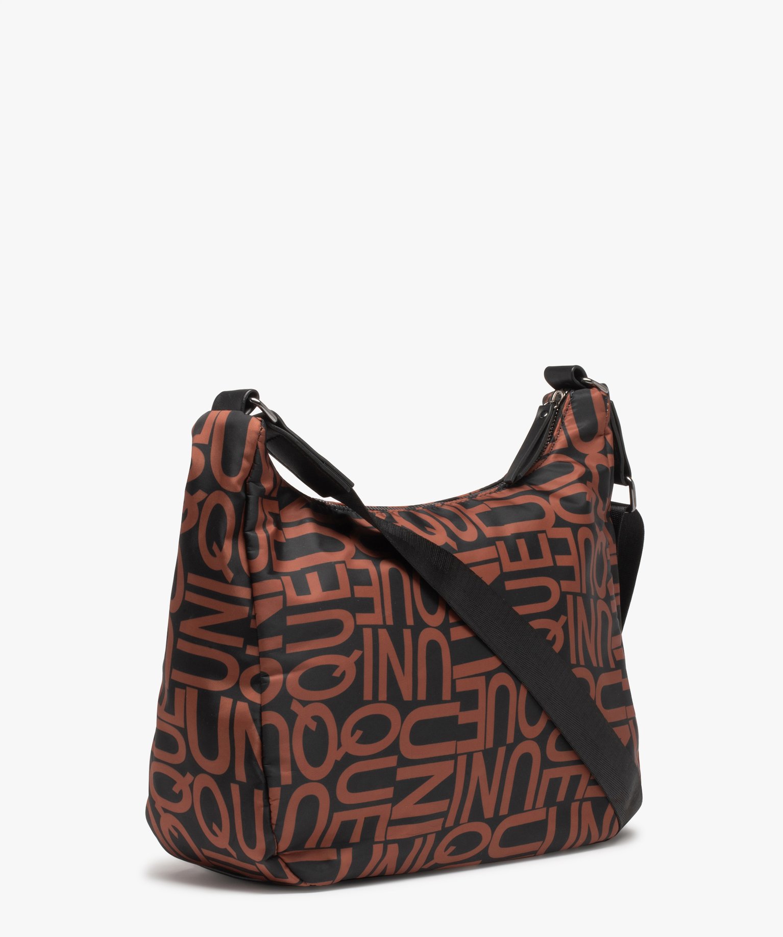 Sac seau en toile imprimée femme noir | GEMO