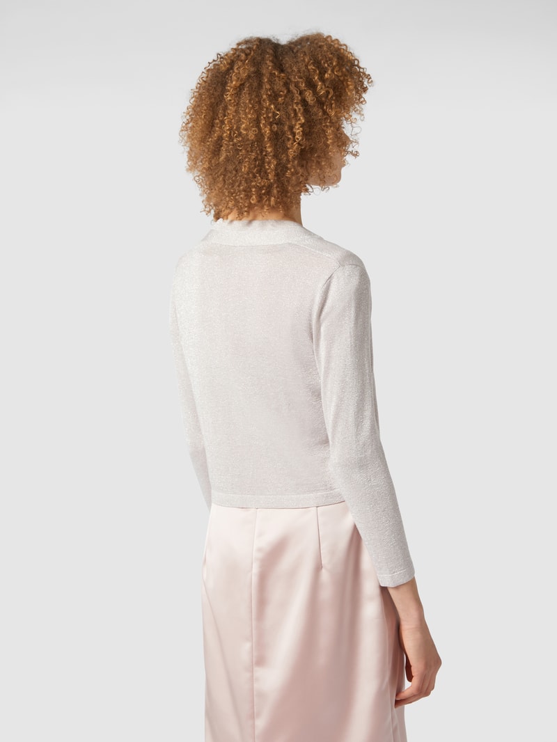 Bolero mit Effektgarn in rosa meliert