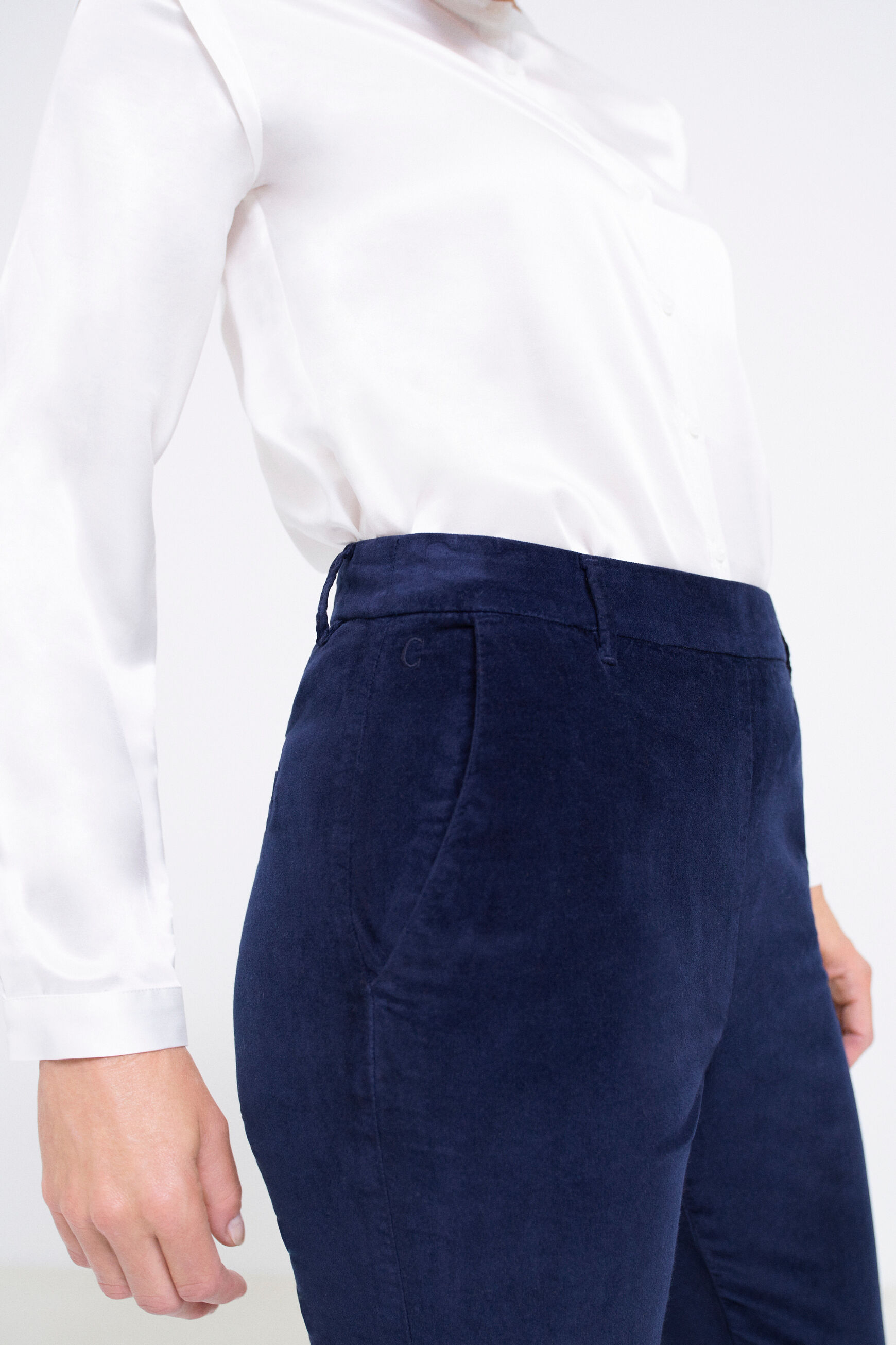 pantalon septimo bleu marine femme