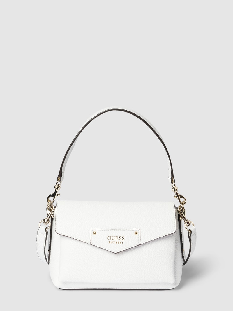 Handtasche mit Label-Details Modell 'BRENTON' in weiß