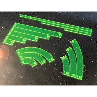 ** % SALE % ** Full acrylic Template set comatible with X-Wing (Green)