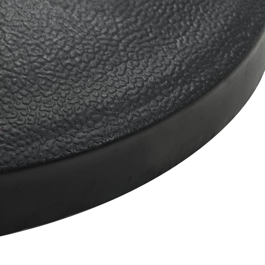 vidaXL Schirmhalter Sonnenschirmfuß Halbrund 9 kg Schwarz Polyharz