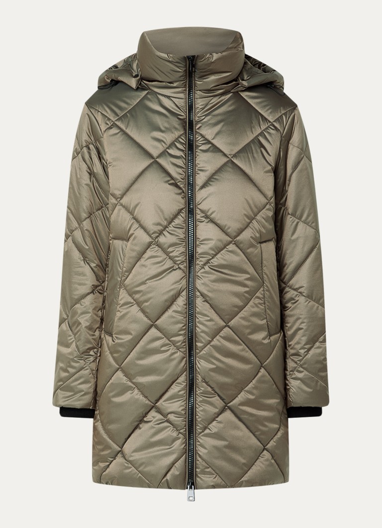 Claudia Sträter Padded parka with quilt pattern and zipper detail
