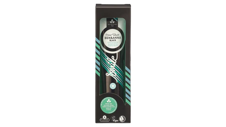 BEN&ANNA Zahnpasta Alutube Black 75 ml