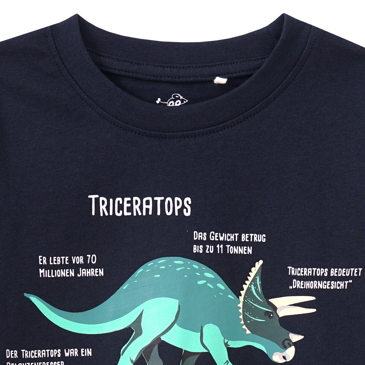 Kinder Langarmshirt mit Triceratops-Print