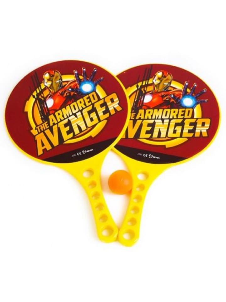 Avengers Strandtennis-Set Design für den Garten, Park oder Strand in Gelb günstig kaufen 21 cm