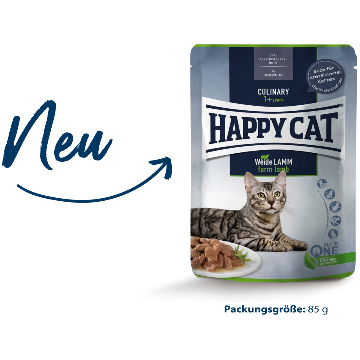 Happy Cat Culinary Meat in Sauce Weide Lamm Pouch bei ZooRoyal