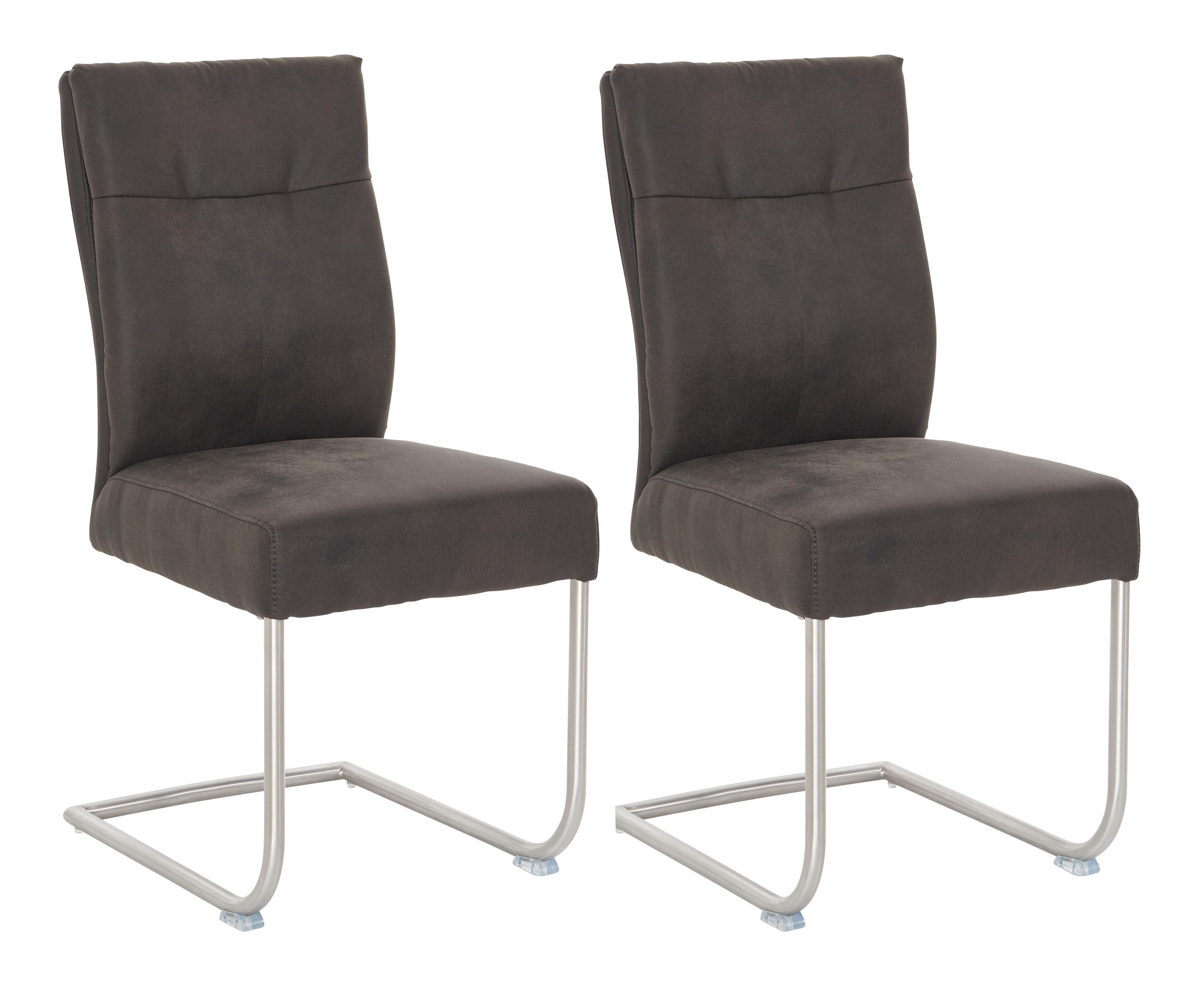 NIEHOFF SITZMÖBEL Freischwinger Komfort (Set, 2 St), in 3 Farben, Gestell aus Edelstahl