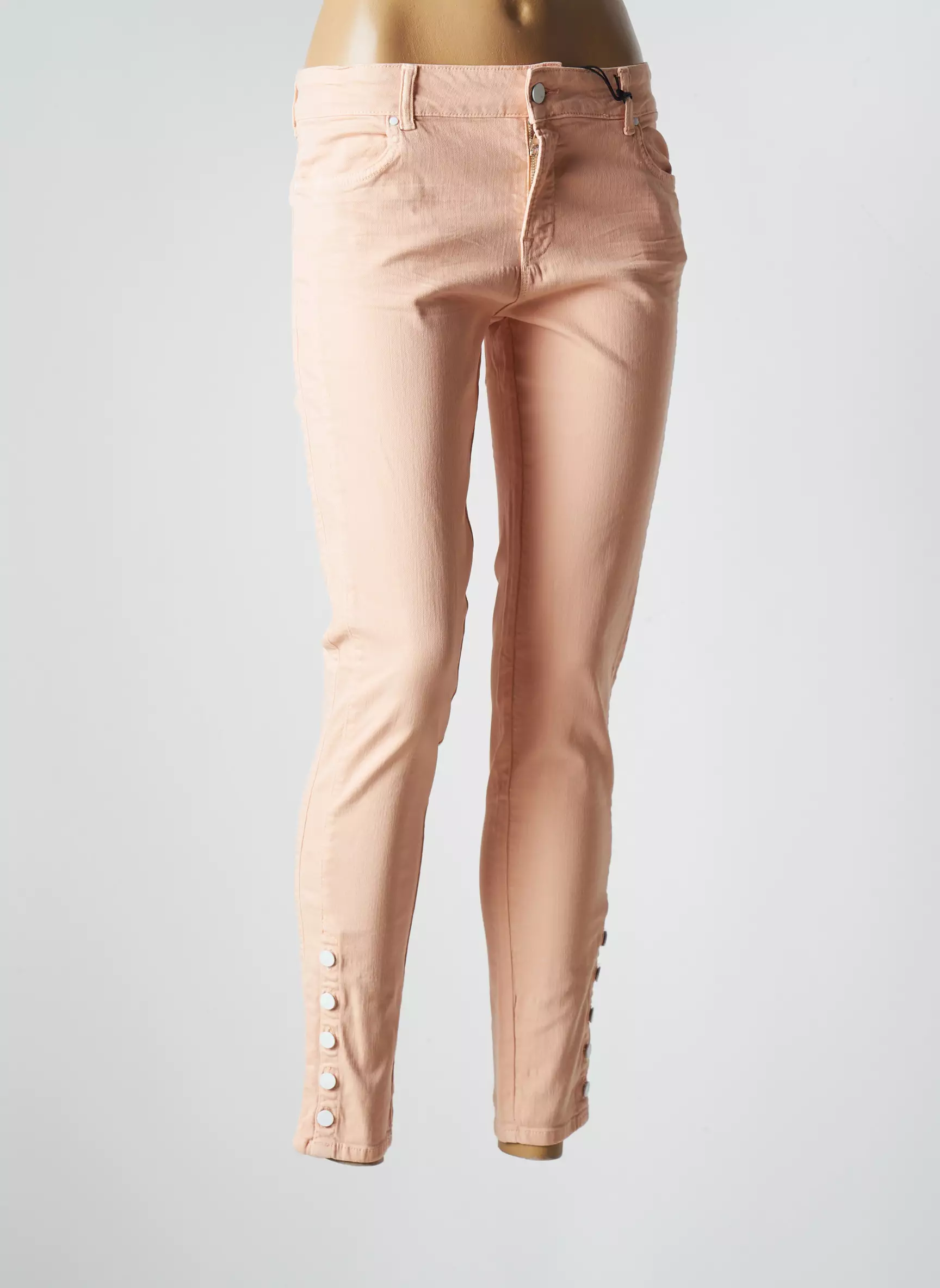 Heartless Jeans Pantalons Slim Femme couleur orange