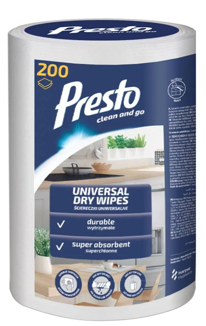 Presto Universal sausos servetėlės ritinėlyje