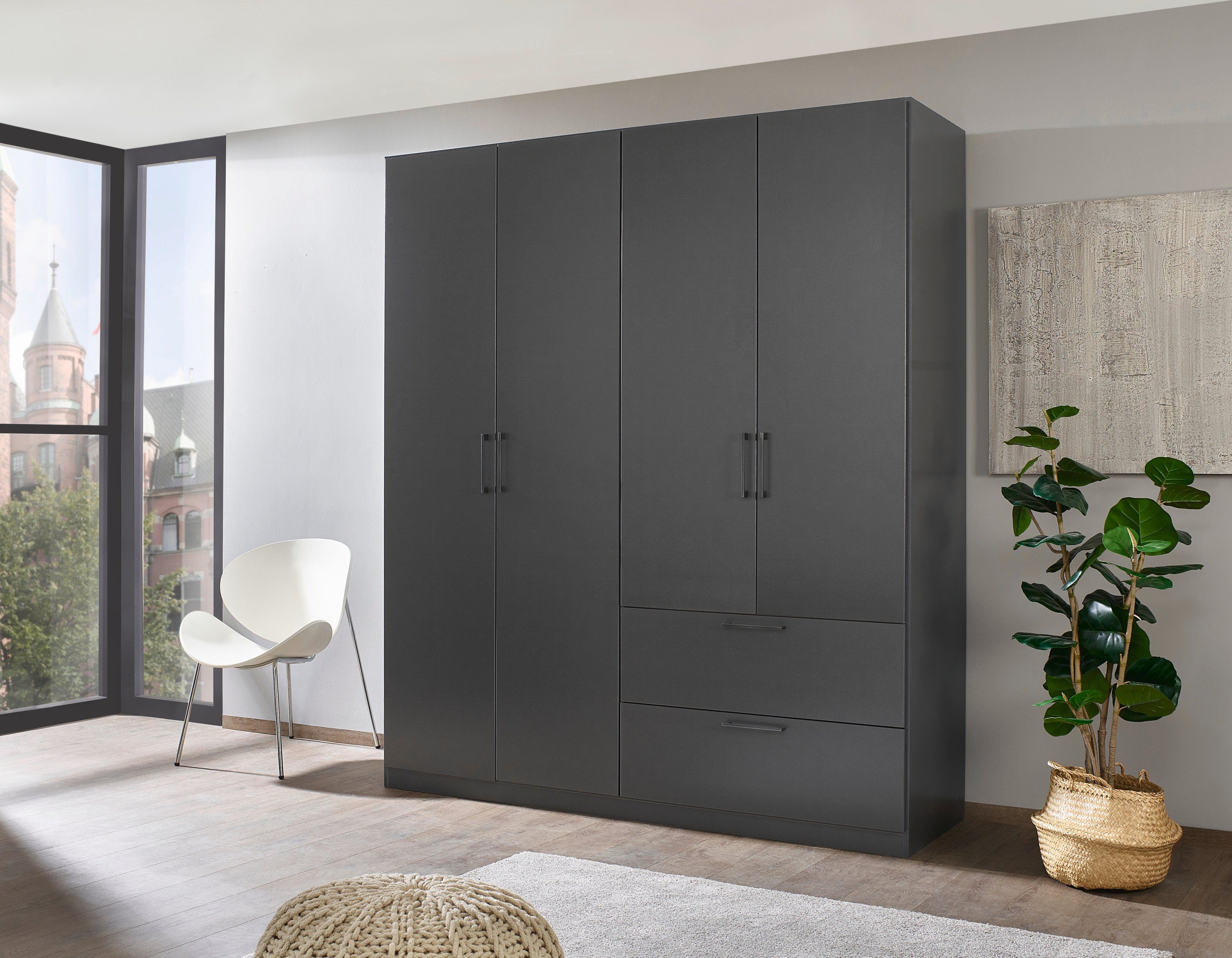 rauch Schlafzimmer-Set Challenger, Schrank in 2 Breiten, Bett in 3 Breiten und 2 Nachttische