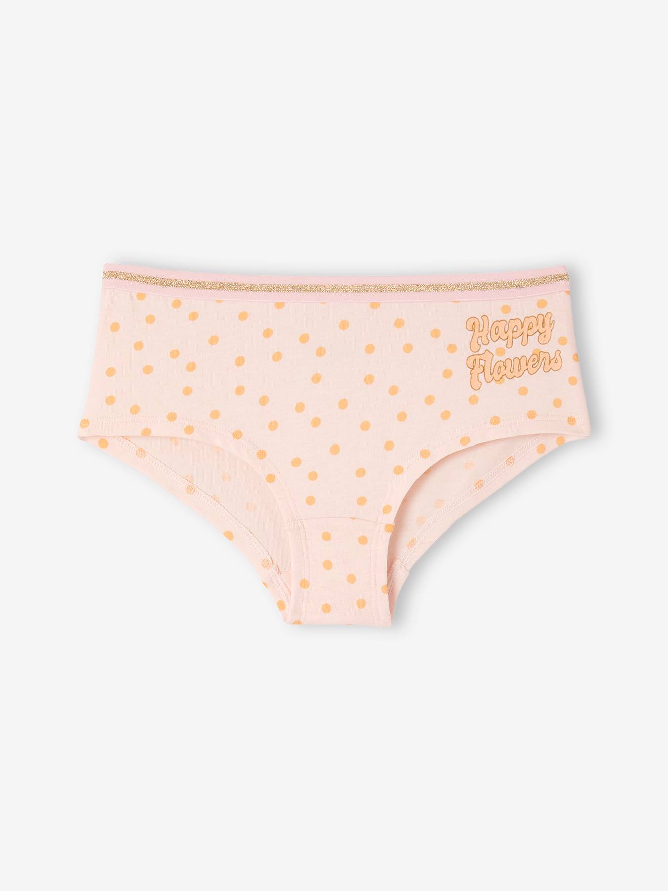 Vertbaudet 7er-Pack Mädchen Shortys mit Bio-Baumwolle - rosa