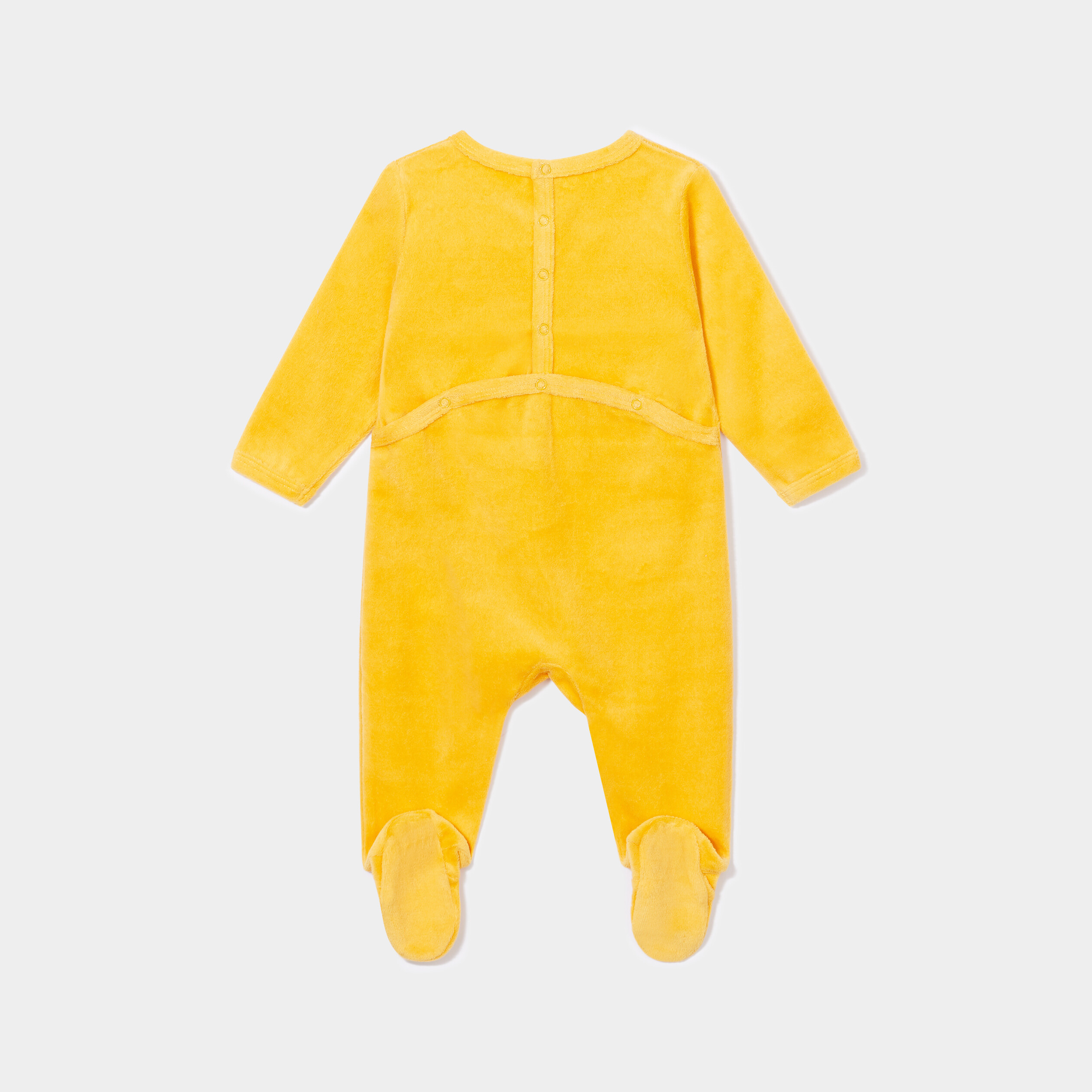 Dors-bien velours manches longues jaune moutarde bébé garçon | La Halle
